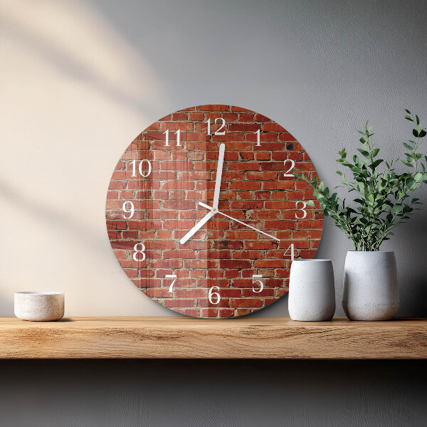 Round wall clock Brick Wall