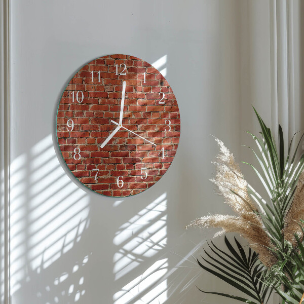Round wall clock Brick Wall