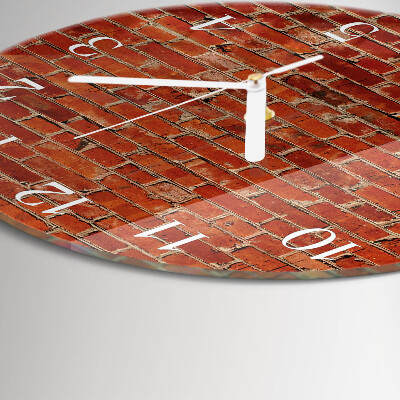 Round wall clock Brick Wall
