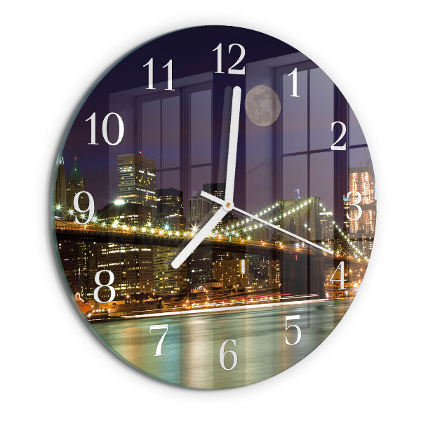 Round wall clock Horizontal Bridge