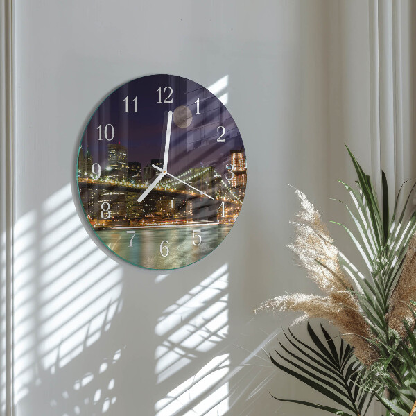 Round wall clock Horizontal Bridge