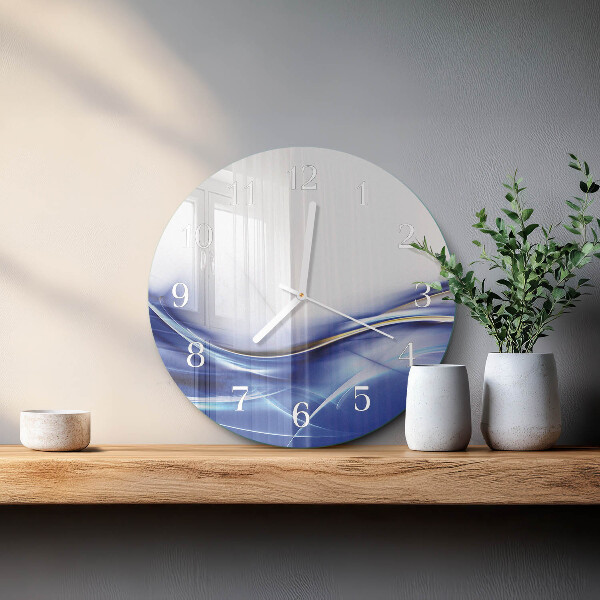 Round wall clock Abstract Lines