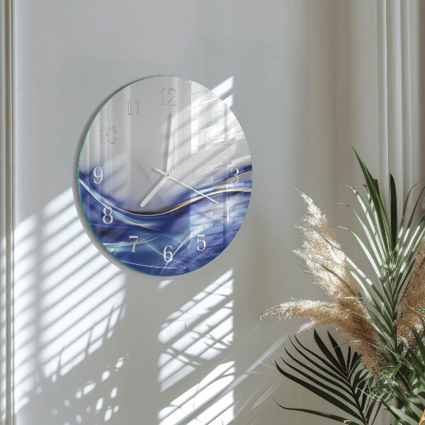 Round wall clock Abstract Lines