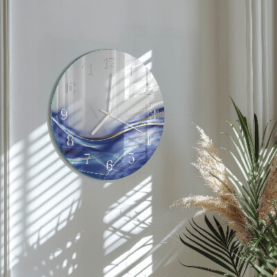 Round wall clock Abstract Lines