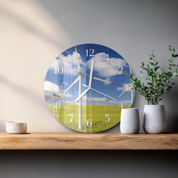 Round wall clock Wind Farm