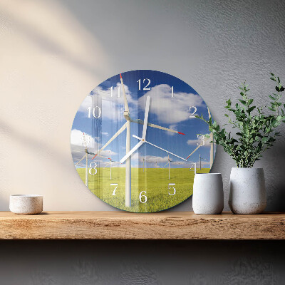 Round wall clock Wind Farm