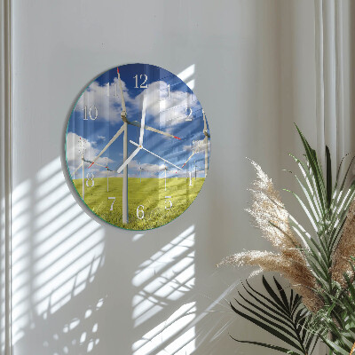 Round wall clock Wind Farm