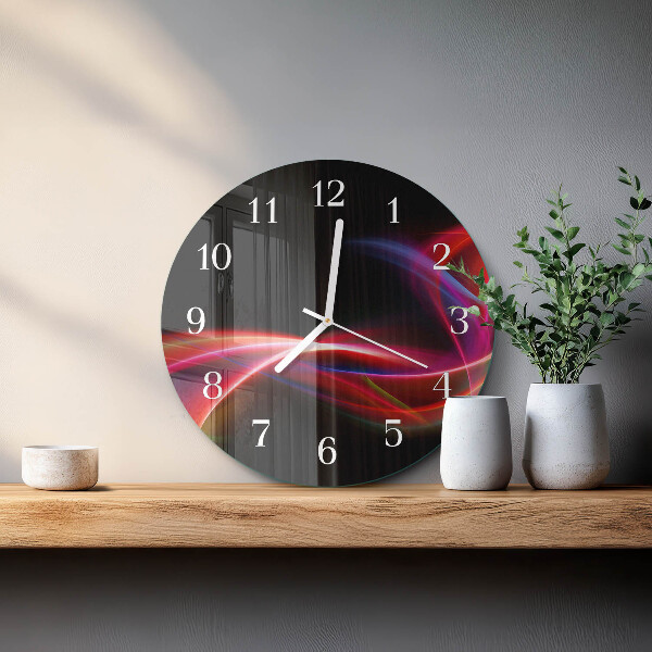 Round wall clock Abstract Lines