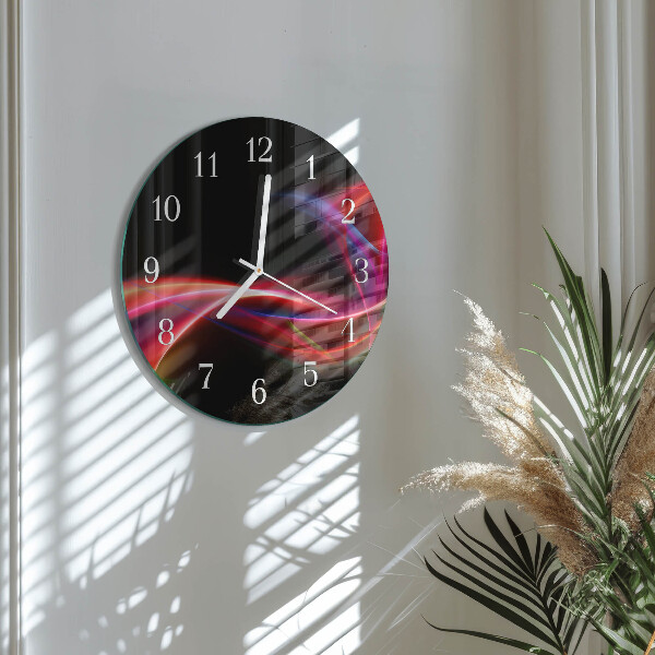 Round wall clock Abstract Lines
