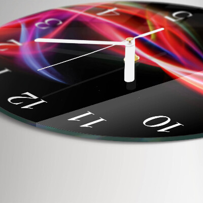 Round wall clock Abstract Lines