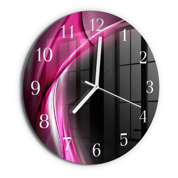 Round wall clock Abstract Lines