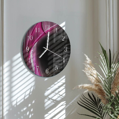Round wall clock Abstract Lines