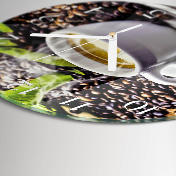 Round wall clock Cup of Coffee