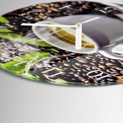Round wall clock Cup of Coffee