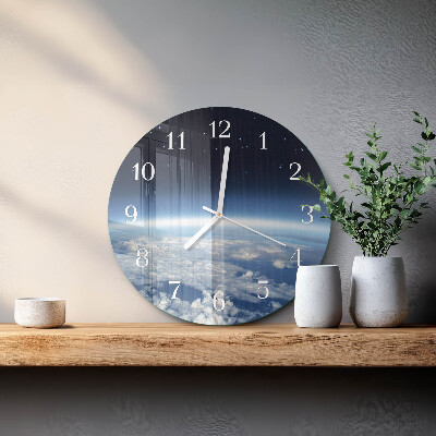 Round wall clock Earth's Universe