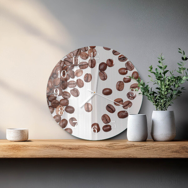 Round wall clock Coffee Beans