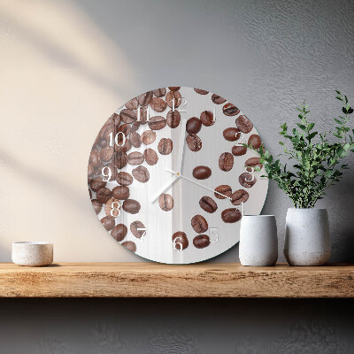 Round wall clock Coffee Beans