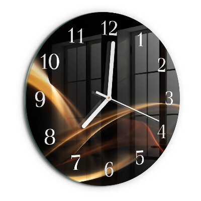 Round wall clock Abstract Lines
