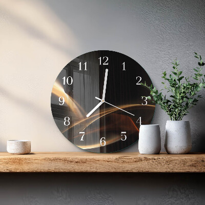 Round wall clock Abstract Lines