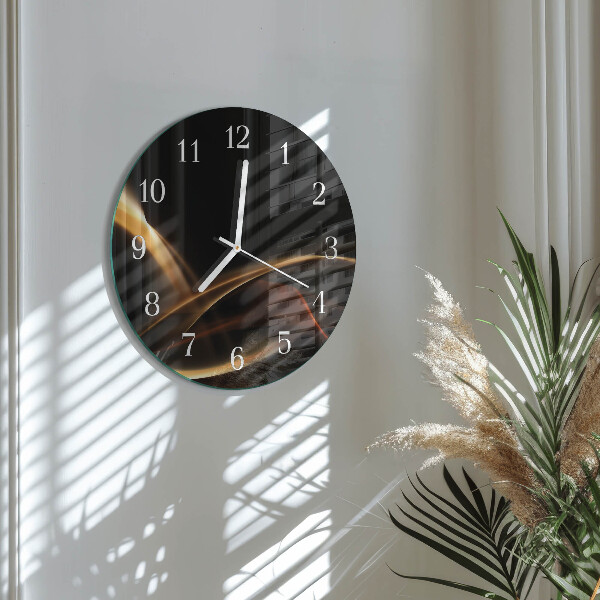 Round wall clock Abstract Lines