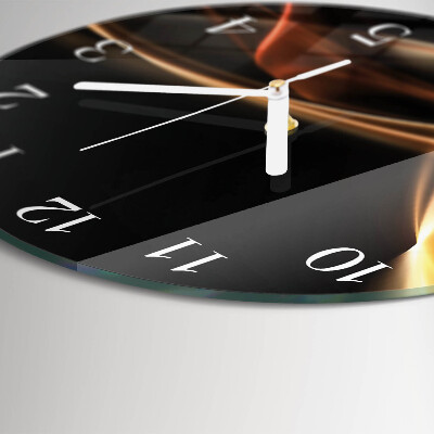 Round wall clock Abstract Lines