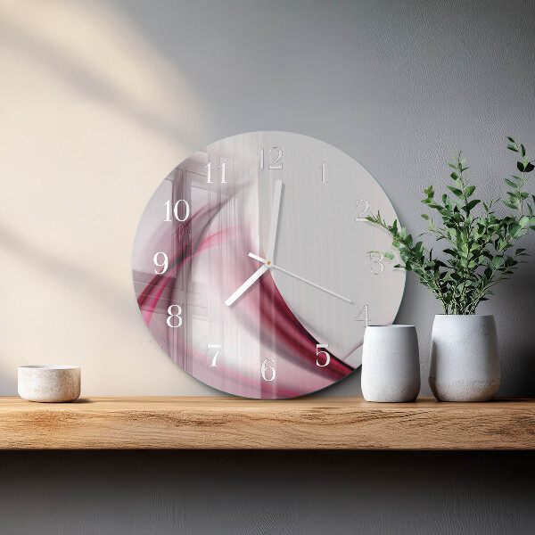 Round wall clock Abstract Lines