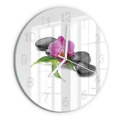 Round wall clock Orchid