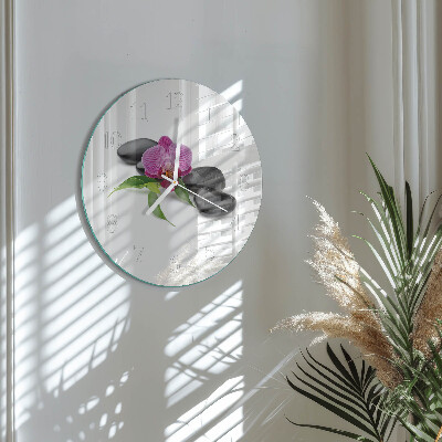 Round wall clock Orchid