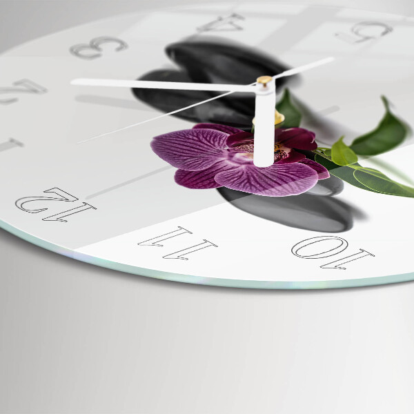 Round wall clock Orchid