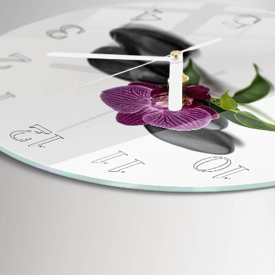 Round wall clock Orchid