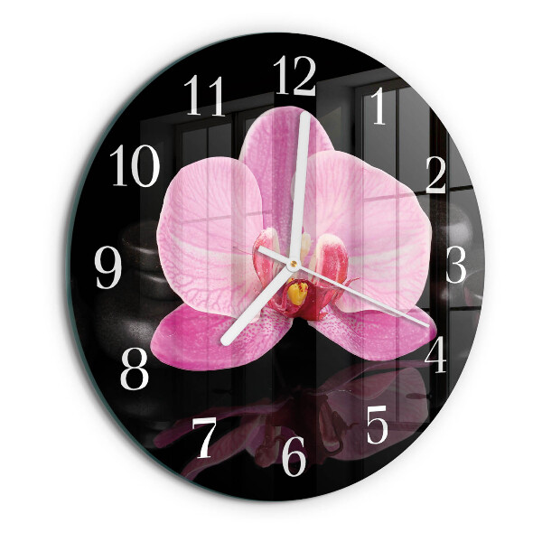 Round wall clock Orchid