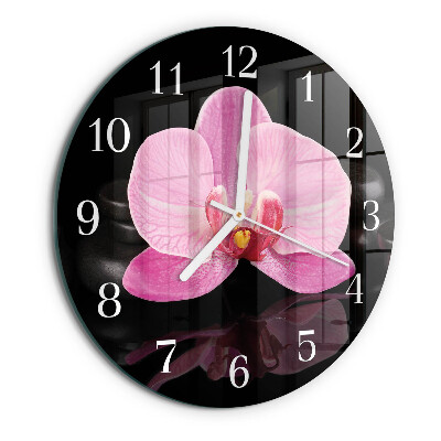 Round wall clock Orchid