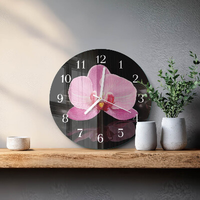 Round wall clock Orchid