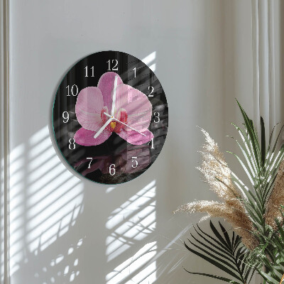 Round wall clock Orchid