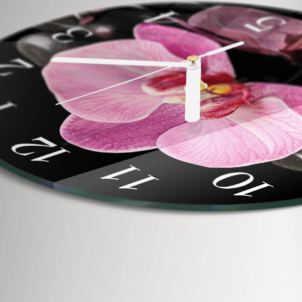 Round wall clock Orchid