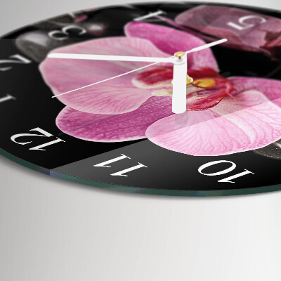 Round wall clock Orchid