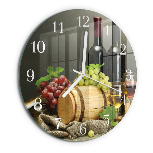 Round wall clock Grapes for Wine