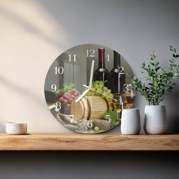 Round wall clock Grapes for Wine
