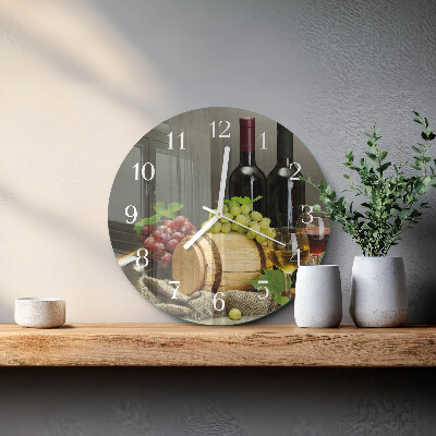 Round wall clock Grapes for Wine