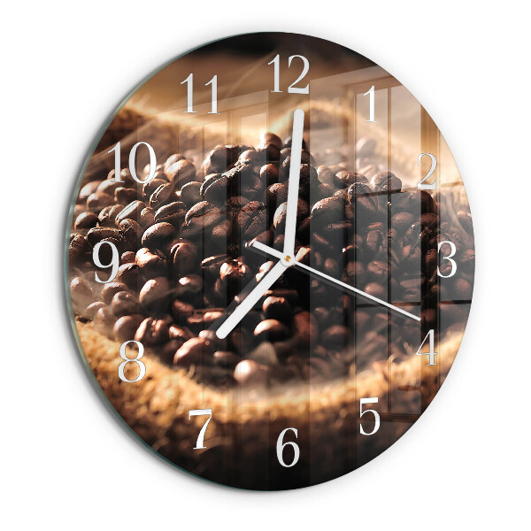 Round wall clock Coffee Beans