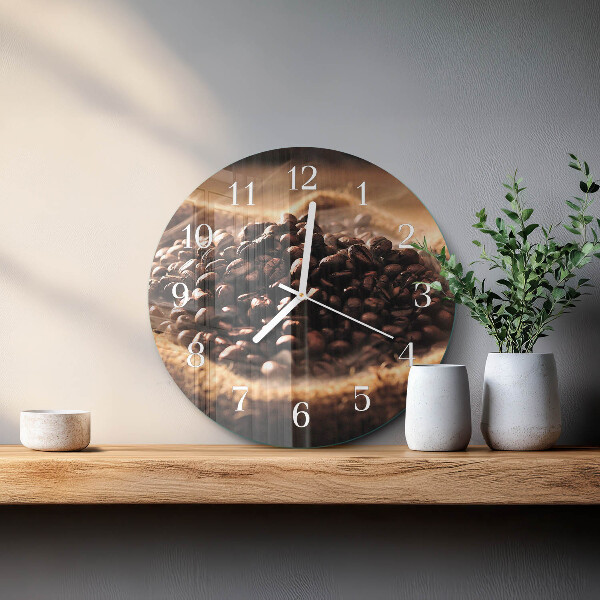 Round wall clock Coffee Beans