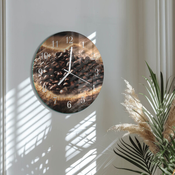 Round wall clock Coffee Beans