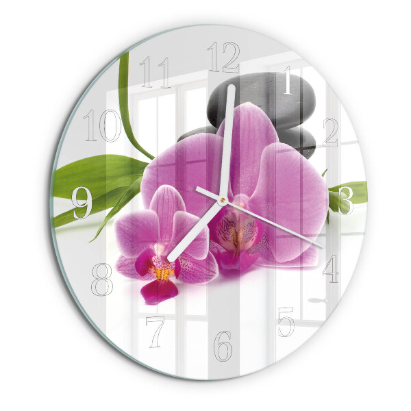 Round wall clock Orchid