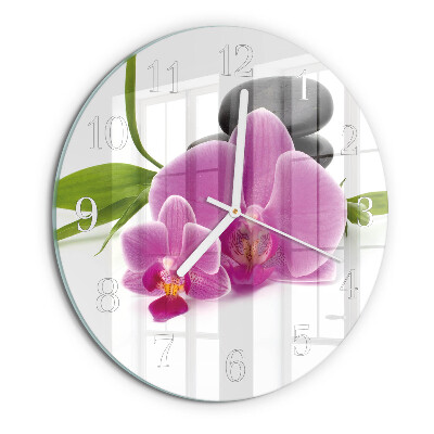 Round wall clock Orchid