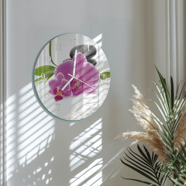 Round wall clock Orchid