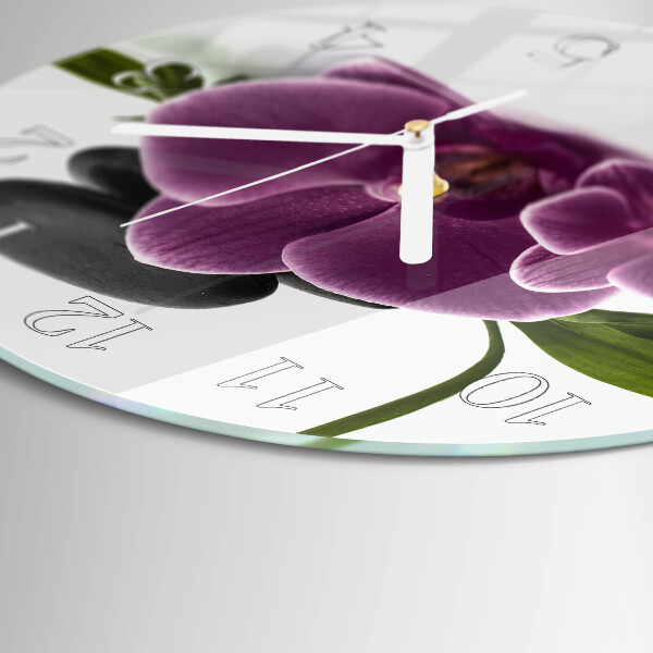 Round wall clock Orchid