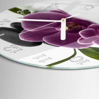 Round wall clock Orchid