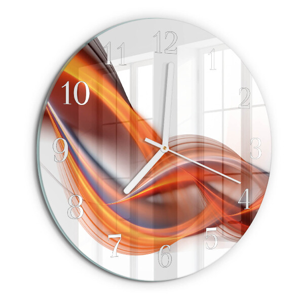 Round wall clock Abstract Smoke