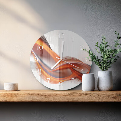 Round wall clock Abstract Smoke