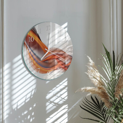 Round wall clock Abstract Smoke